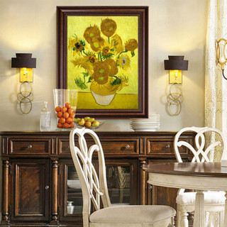 美誉度   装饰画   欧式挂画   沙发客厅背景墙壁画  简欧北欧美式风格墙画  向日葵 50*60
