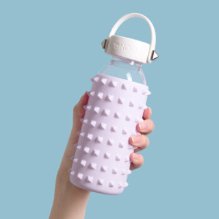 NONOO 酷卡 NNBL-400-75 耐热玻璃杯 400ml 淡紫色