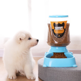 疯狂的小狗 宠物用品狗碗喂水器狗狗饮水器猫碗狗盆食具水具 自动喂食器4L 蓝色