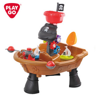 playgo贝乐高男孩女孩玩具儿童玩具沙滩套装宝宝洗澡夏日戏水玩具趣味海盗船玩具船  5447
