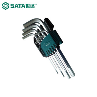 世达 SATA 9件套铭钒钢加长内六角扳手 09107A