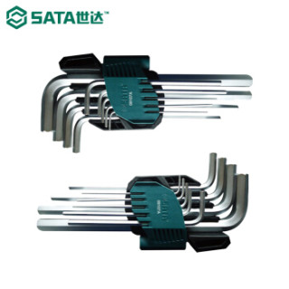 世达 SATA 9件套铭钒钢加长内六角扳手 09107A