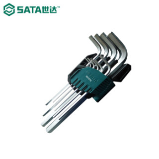 世达 SATA 9件套铭钒钢加长内六角扳手 09107A