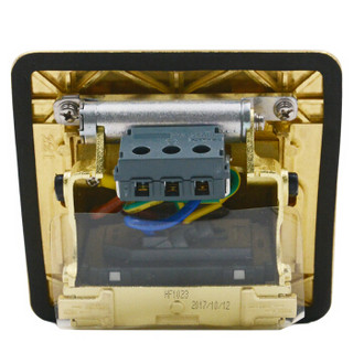霍尼韦尔（honeywell）开关插座 10A铜五孔阻尼地插二三极地面地板电源插座 含底盒