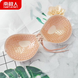 Nan ji ren 南极人 胸贴隐形文胸硅胶聚拢无钢圈文胸美背婚纱游泳装乳贴无痕晚礼服胸罩内衣 NAS6X20012-22 椭圆背带款 A杯