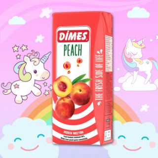 土耳其进口饮料果汁 迪美汁(DIMES) 桃汁果汁饮料200ml*9量贩分享装