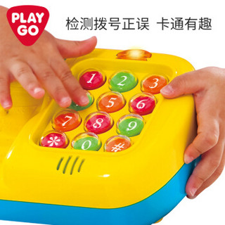playgo贝乐高男孩玩具女孩音乐玩具幼儿早教仿真电话钢琴二合一宝宝学弹钢琴儿童玩具 2185
