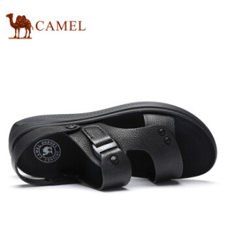 CAMEL 骆驼 韩版百搭舒适防滑两穿男士沙滩凉鞋 A922211582 黑色 43