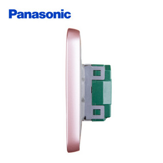 松下（ Panasonic）开关插座面板 二开双控开关面板 双开双控墙壁开关 格彩系列86型  WPC504MYL 玫瑰金色