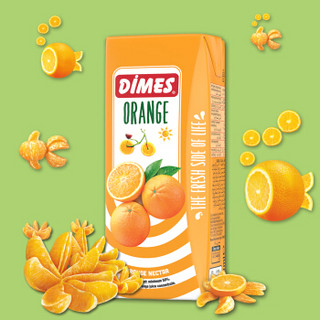 土耳其进口饮料果汁 迪美汁（DIMES）橙汁果汁饮料200ml*9量贩分享装