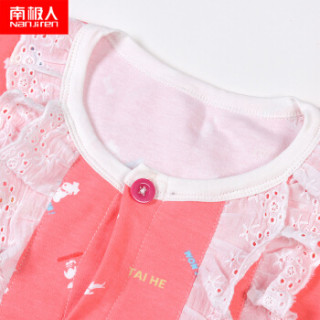 南极人(Nanjiren)儿童家居服男童女童短袖睡衣夏季薄款中大童衣服可爱卡通款 女童短袖西瓜红小狗 120