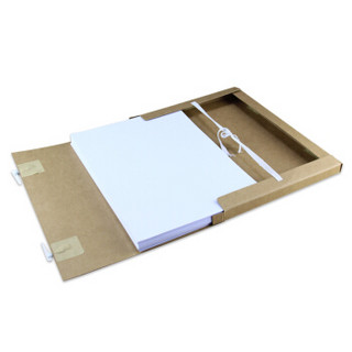 优必利 多规格A4牛皮纸档案盒 加厚文件资料盒 纸质文件盒 10只装 4CM背脊1004 木浆加厚