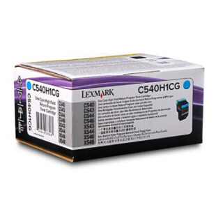 利盟(Lexmark)C540H1CG 高容量青色碳粉盒(适用C540n/X548de/dte X/C543/544dn X/C544/546dtn机型)