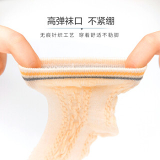 宝娜斯(BONAS)儿童袜子男童女童宝宝网眼棉袜春夏五双装 1-12岁 B18152 M 建议( 7 - 9 岁 脚长18-20cm)