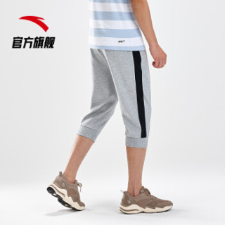 ANTA 安踏 综合系列 运动裤男裤七分裤夏季新款针织七分裤收口短裤薄 95917780 灰花灰-1 2XL(男185)