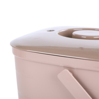 唐宗筷 带盖手提茶渣桶 加厚塑料茶水桶 茶叶垃圾桶 废水桶 滤茶桶 储茶桶送导水管 23.5*23.5*21cm C6846