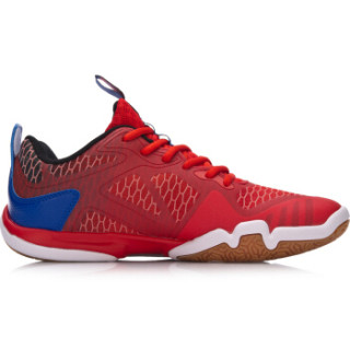 LI-NING 李宁 男子防滑耐磨羽毛球训练鞋 AYTM031-3 亮霓虹/晶蓝色 39.5