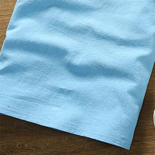 北极绒（Bejirong）亚麻T恤 2019夏季新款体恤半袖中国风透气棉麻t恤短袖男 T202 天蓝色 L