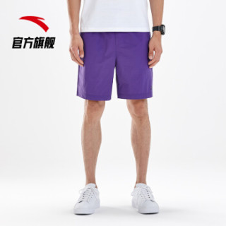 ANTA 安踏 综训系列 短裤男裤子春夏季新款梭织沙滩运动休闲多色短裤 95927308 波斯紫-4 L(男175)