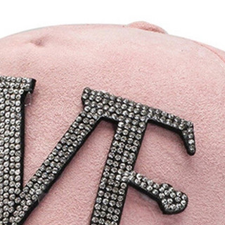 GLO-STORY 帽子男女通用纯色棒球帽经典透气love字母棉运动帽WMZ914099 粉色