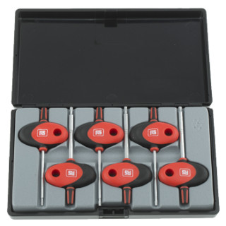 RS Pro欧时 6件 钢 直向形状 Torx 扳手套件, 内含T6、T7、T8、T9、T10、T15尺寸