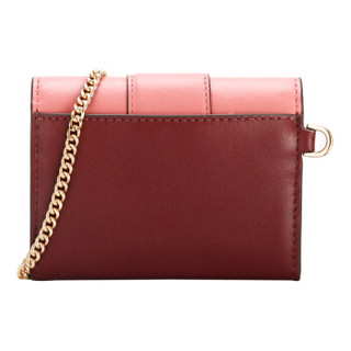 MICHAEL KORS 迈克·科尔斯 Whitney系列 MK 女包中号暗酒红色皮质链式钱夹 32H8GWHC5T OXBLOOD MLTI