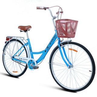 Phoenix 凤凰光学 凤凰Phoenix城市车男女式通用型通勤车自行车女芭蕾小姐 24寸 蓝色