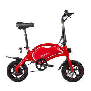 大鱼智行车（dyu）3C新国标 D2+折叠电动自行车 电动助力车锂电池自行车迷你小型男女士电瓶车 10.4Ah红色