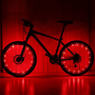 印象骑行 自行车灯风火轮五彩七彩LED辐条钢丝轮胎灯山地车儿童警示灯尾灯夜骑行装备