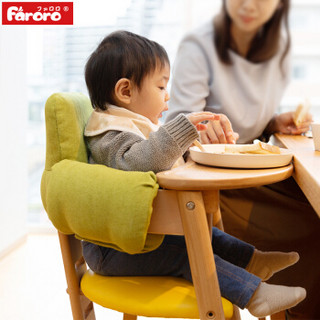 FARORO 宝宝餐椅婴儿多功能吃饭餐桌椅子实木儿童家用座椅(含靠垫套装）