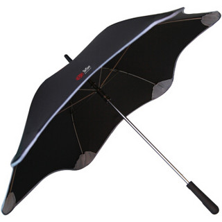 清野の木 直杆风暴伞 特氟龙超泼水涂层晴雨两用伞加固抗强风直径110cm 黑色