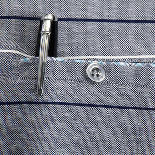 恒源2019夏季条纹时尚款男士短袖POLO衫商务休闲短袖上衣 蓝色 185/3XL