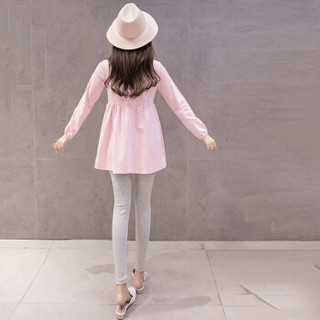 MAX WAY 孕妇装春装套装2019新款韩版长袖两件套秋季潮妈MWYH417 粉色+黑色裤 XL
