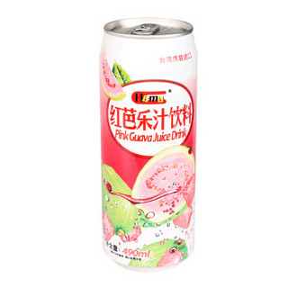 Hamu红芭乐汁台湾进口特色番石榴营养果汁490ml*6罐装　