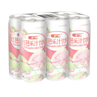 Hamu红芭乐汁台湾进口特色番石榴营养果汁490ml*6罐装　