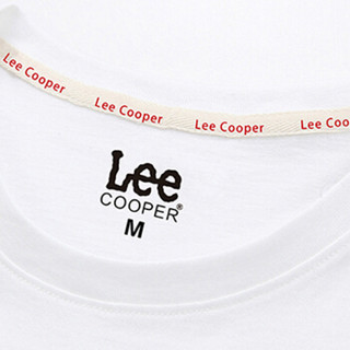 Lee Cooper   短袖T恤2019青年男士短袖体恤简约百搭宽松时尚休闲款 纯色 Lee 白色 4XL