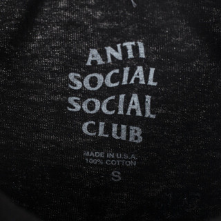 ANTI SOCIAL SOCIAL CLUB ASSC 中性款黑色经典白字短袖T恤 ASST252 黑色 XL