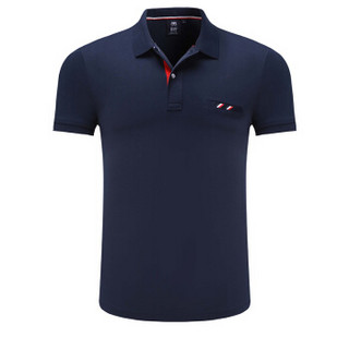 Lee Cooper    短袖POLO衫2019新品商务休闲青年潮流纯色翻领修身百搭款 LZ-8896 藏蓝 S