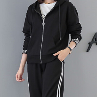 商品joy of joy 京东女装2019春季卫衣两件套休闲运动套装女装韩版