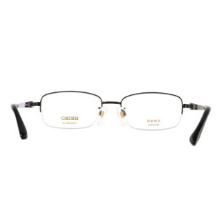 SEIKO 精工 男款锖色镜框锖色镜腿金属半框光学眼镜架眼镜框 HT01082 74 54MM
