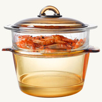 Luminarc 乐美雅 PZ-LMY0353 琥珀炖锅 3L+玻璃蒸格