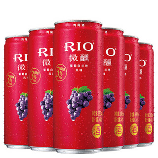 锐澳（RIO） 微醺330ml*24罐混合装（白桃/乳酸菌/葡萄/柠檬）