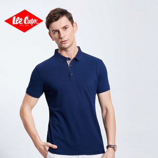 Lee Cooper      短袖POLO衫2019青少年休闲翻领新款商务休闲百搭款 LZ-8016 藏蓝 3XL