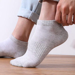 袋鼠男生男士袜子船袜夏天薄棉袜短袜6双低帮浅口运动袜 混色6双装