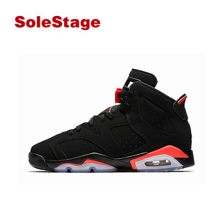 NIKE 耐克 Air Jordan 6 OG Infrared 384665-060 2019全明星女款篮球鞋 (黑红、40)