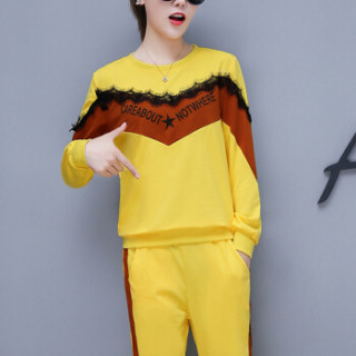 joy of joy 京东女装2019新款春夏季休闲卫衣套装运动时尚显瘦长袖