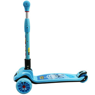 超级飞侠 sw-668-1 可折叠带闪光可调档儿童滑板车 蓝色