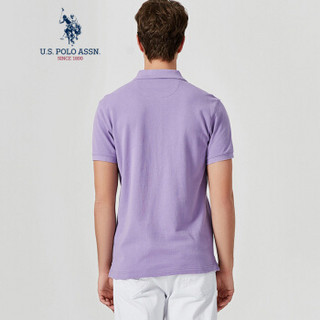 U.S. POLO ASSN. polo衫男士2019春夏新品多色纯棉潮流时尚短袖t恤1192101001 浅紫色 M