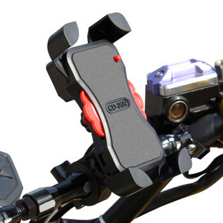 骑兵连Cavalry摩托车手机支架踏板电动电瓶车通用型自动锁手机架送外卖GPS导航架 后视镜版
