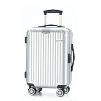 antler 安特丽 时尚拉杆箱 男女士行李箱 大容量28英寸旅行箱万向轮商务出国密码托运PC箱子 A848 银色